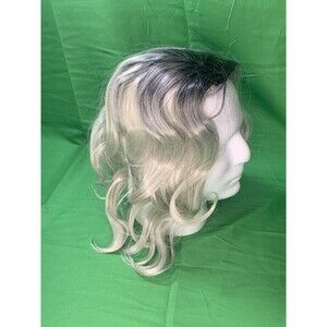 WIG Sexy  2 Tone Mixed Black/white  Soft Silky Daily Wear With Clip Cosplay Hair